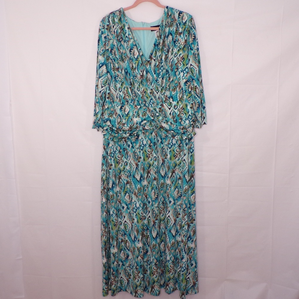 Wear Abouts Ikat Print Dress, Sz 2X
